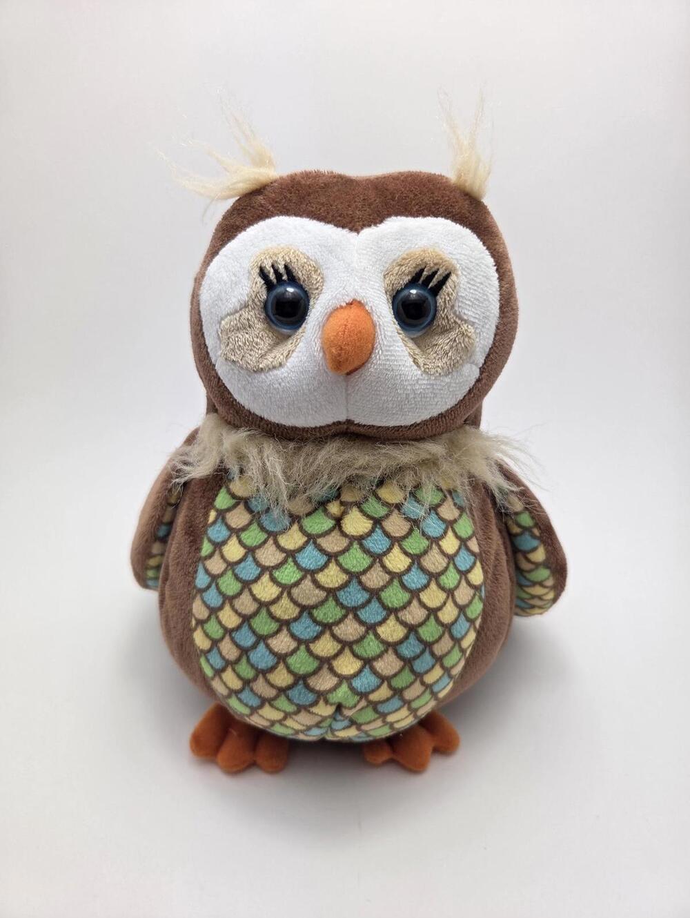 Vintage Webkinz "Opal Owl" with No Tag, Ganz Plush (9 inch)